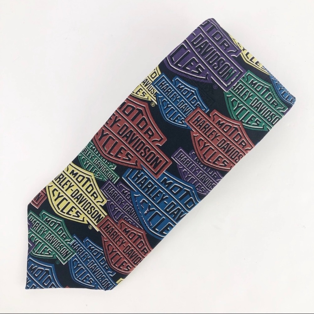 Harley Davidson Primary Logos Silk Tie